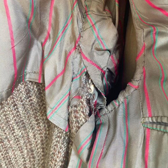 HARRIS TWEED Scottish Wool Blazer Brown Herringbone 42R - Picture 8 of 13